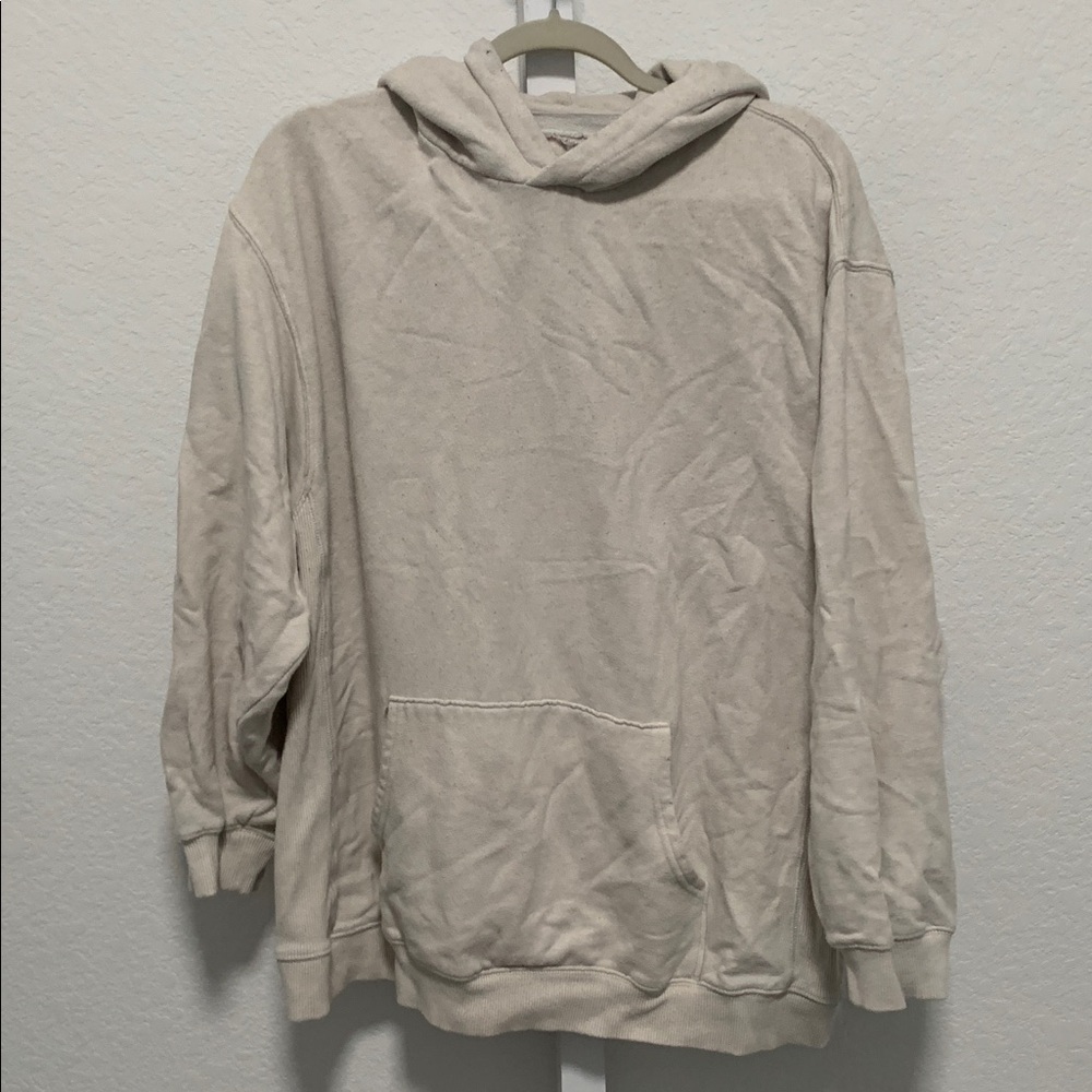 Aerie Love Embroidery Beige Hoodie - Picture 2 of 8